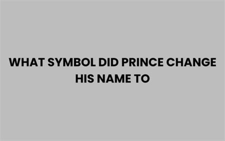 Looking BackPrince Reveals Why He Changed His Name to a Symbol