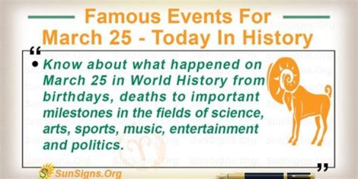What Happened On March 25th